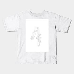 Ballet Pointe Shoes Kids T-Shirt